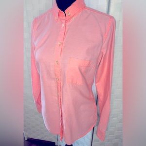 🪸Gap-The Shrunken Boyfriend-Neon Coral Button Down/Size Small